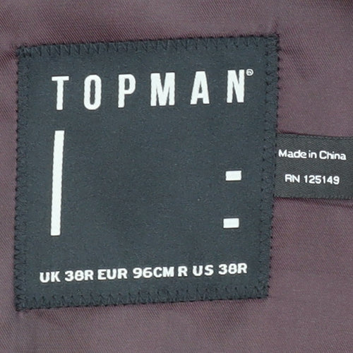 Topman Men's Black Skinny Blazer 38R Formal