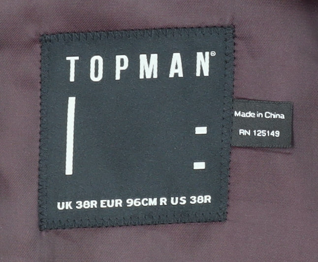 Topman Men's Black Skinny Blazer 38R Formal