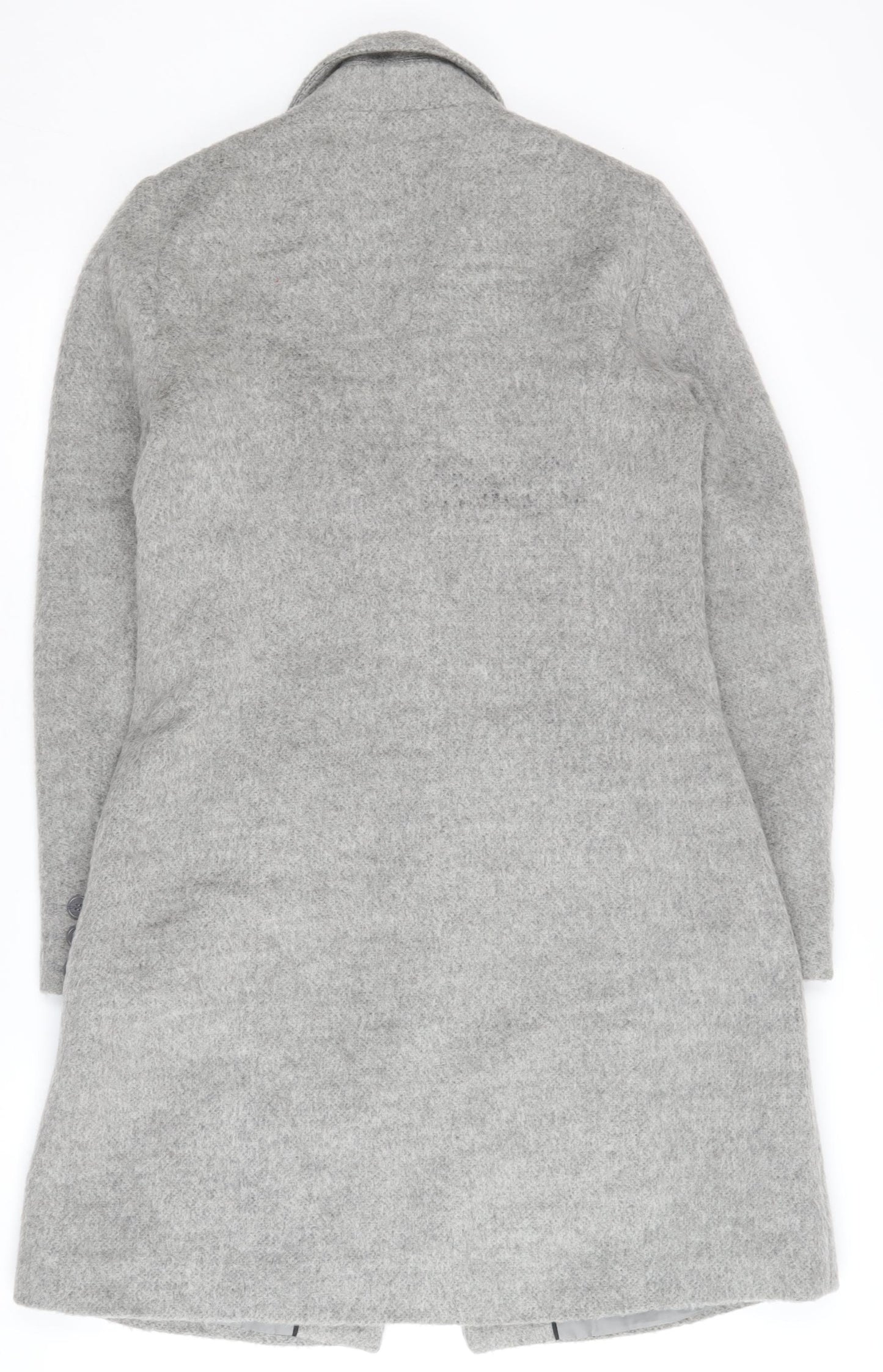 Apricot Women's Grey Mid-Length Overcoat, Size 10
