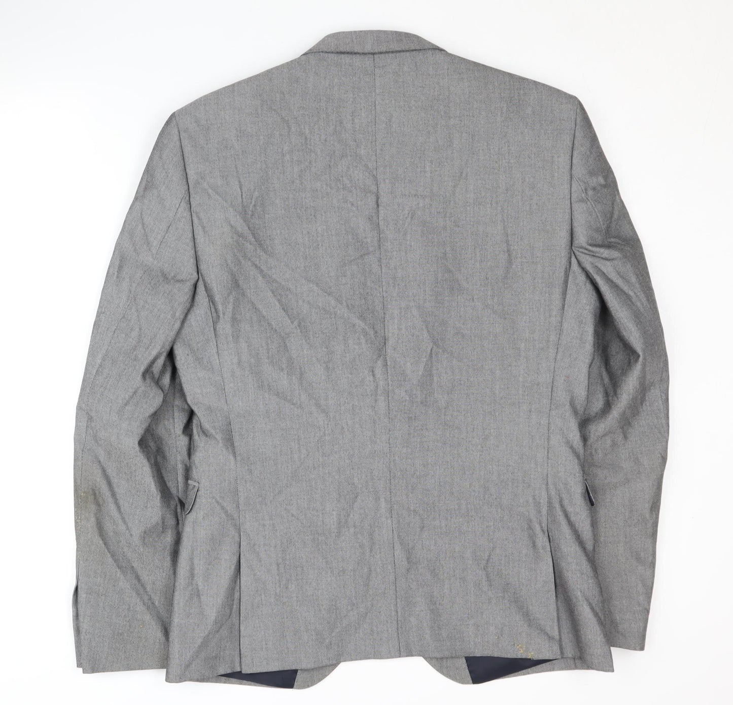 Next Men's Grey Blazer, Size 40, Regular Fit, Office