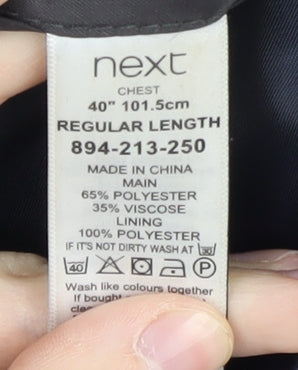 Next Men's Grey Blazer, Size 40, Regular Fit, Office