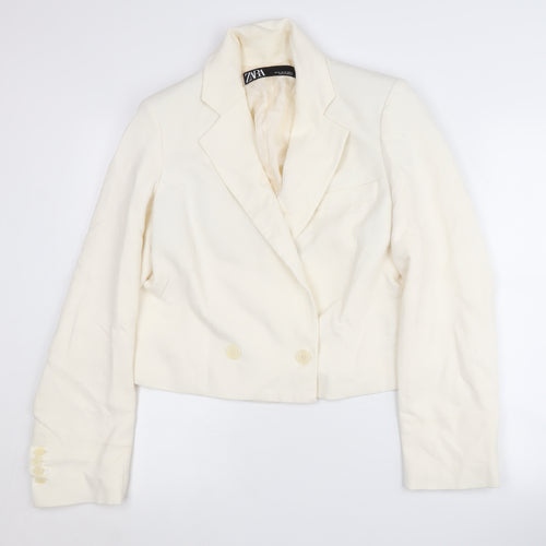 Zara Women’s Ivory Double-Breasted Blazer XS