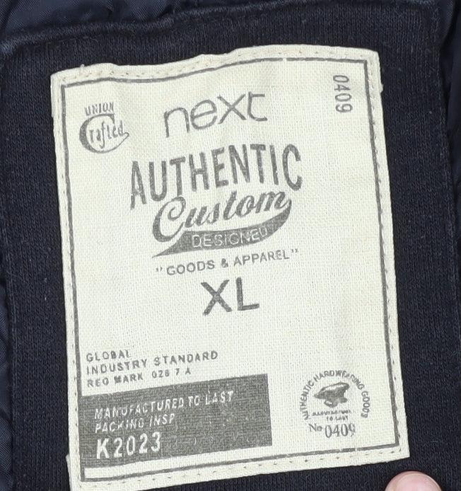 Next Men's Black XL Short Duffel Coat