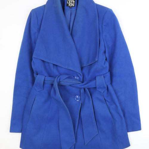 The Collection Blue Women's Belted Coat Size 12