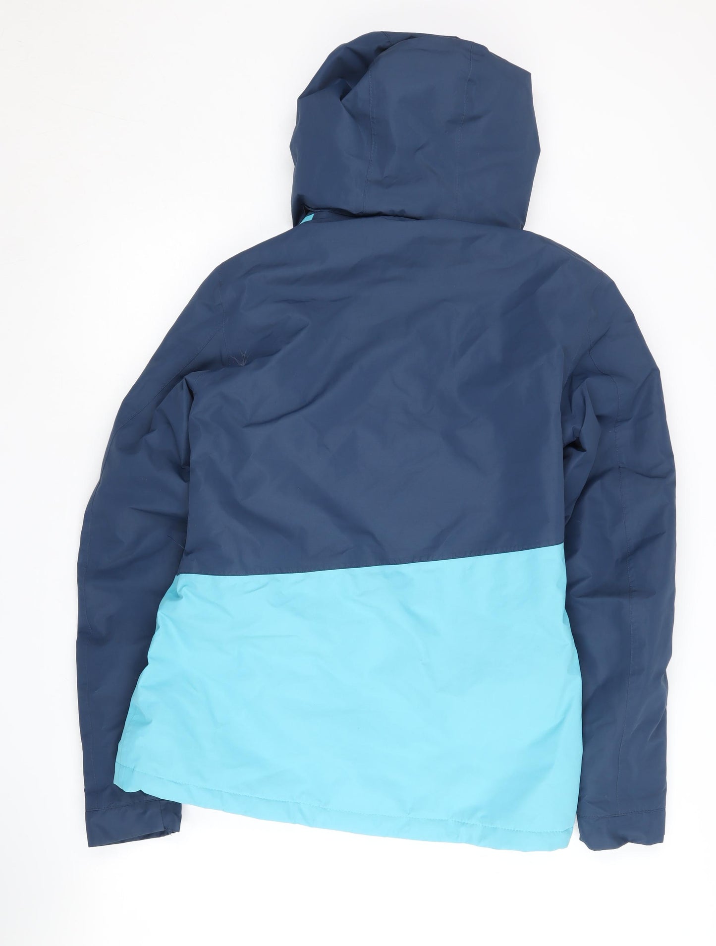 Crane Womens Blue Hooded Puffer Jacket Size 8