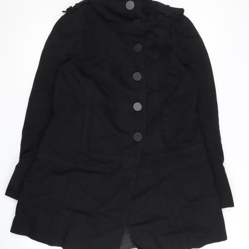 New Look Women's Black Cotton Coat Size 14