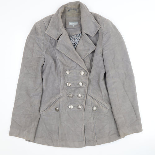 Per Una Women's Grey Military Jacket Size 12