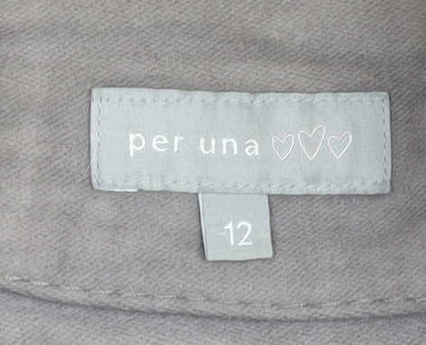 Per Una Women's Grey Military Jacket Size 12