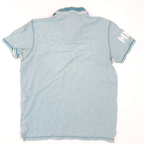 St George by Duffer Men's Blue Polo Shirt M