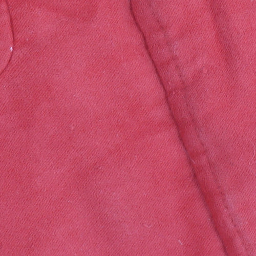 White Stuff Red Cotton Hooded Parka Women Size 16