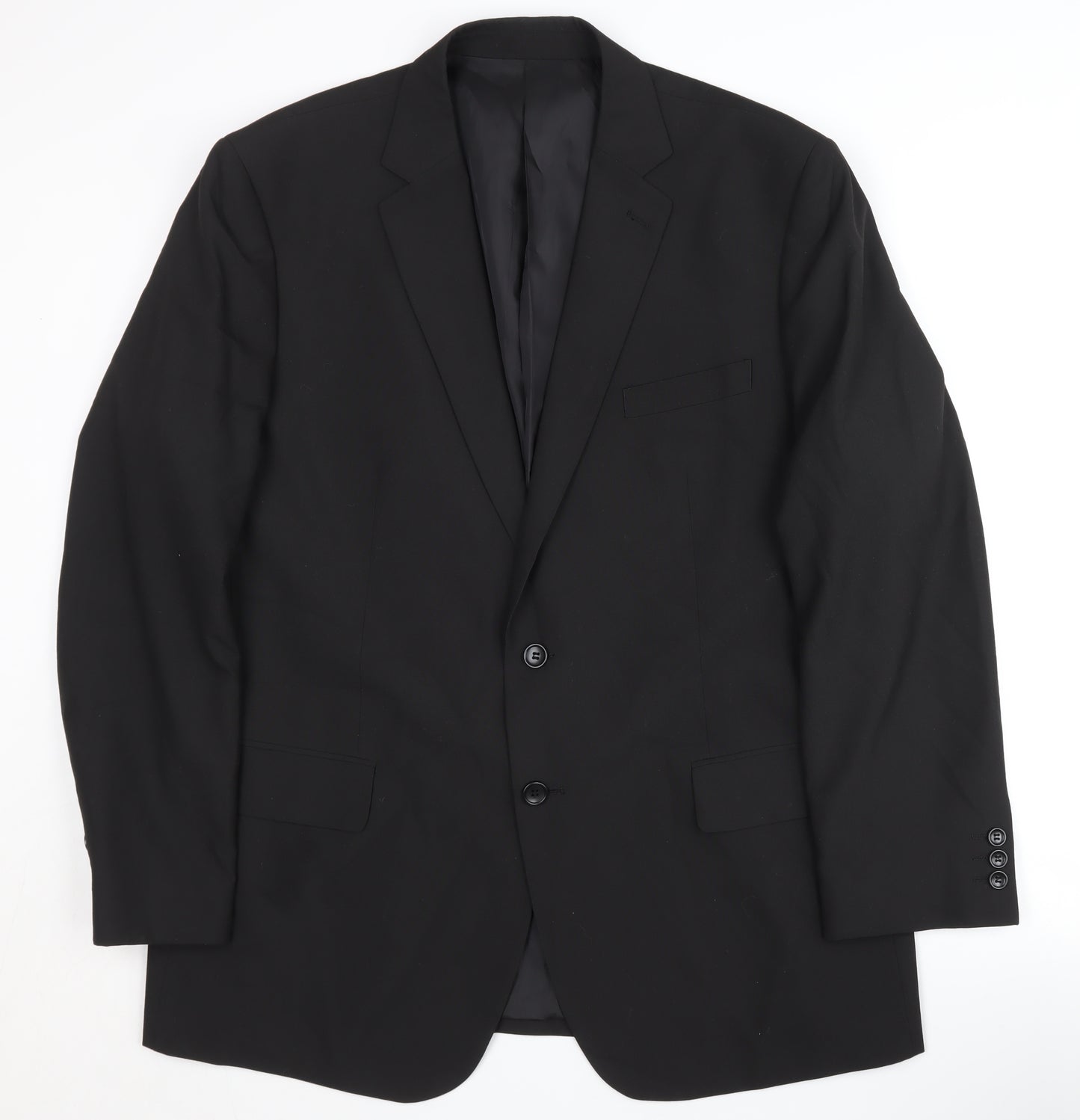 BHS Black Men's Blazer, 46R Single-Breasted, Formal