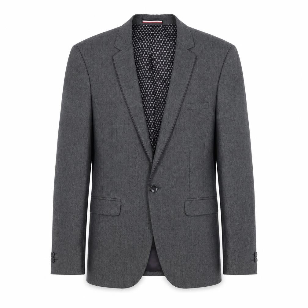 Front view of Ventuno 21 Men's Grey Blazer Jacket Notch Lapel, size 38