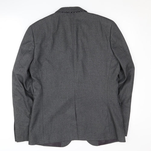 Ventuno 21 Men's Grey Blazer Jacket Notch Lapel Size 38