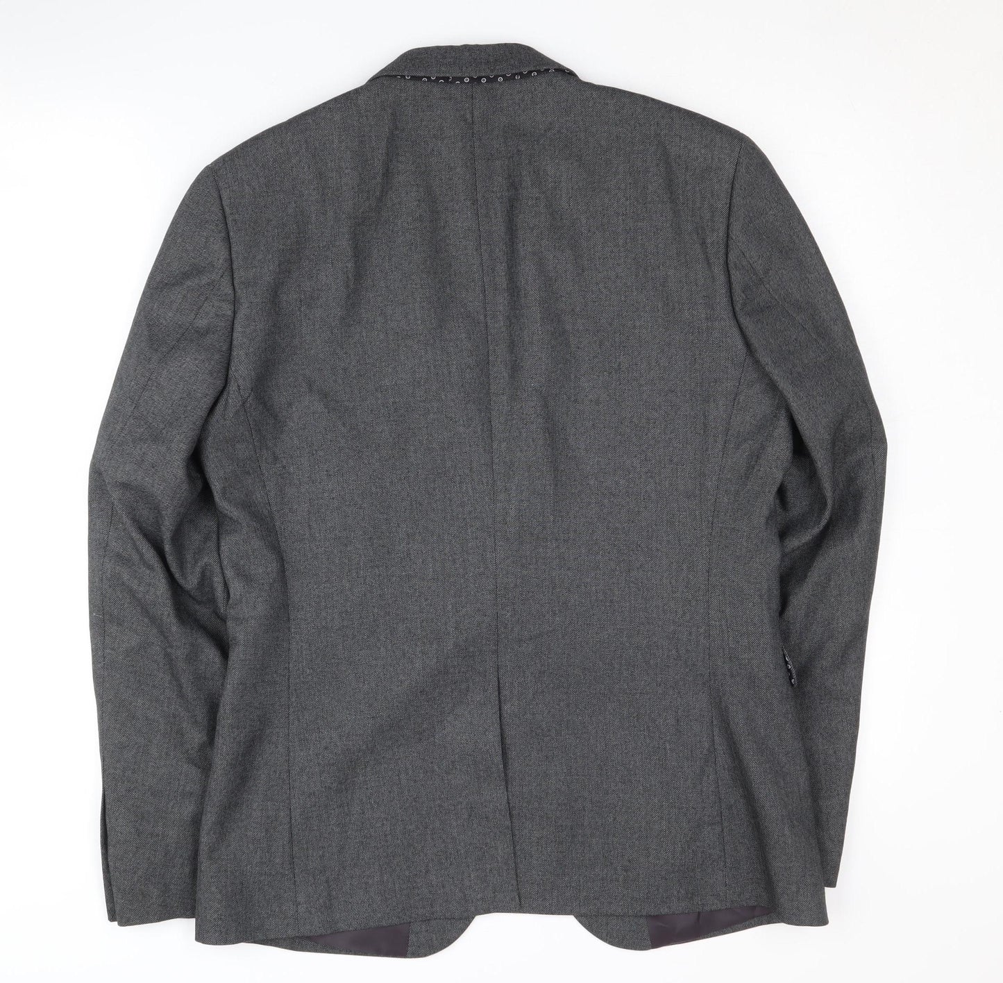 Ventuno 21 Men's Grey Blazer Jacket Notch Lapel Size 38