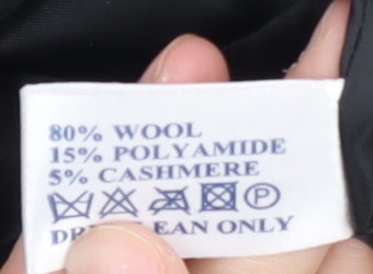 Androse Women's Black & White Plaid Wool Overcoat