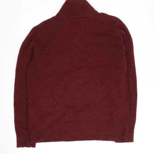 Peter Werth Men's Red Wool Mix Pullover Jumper M
