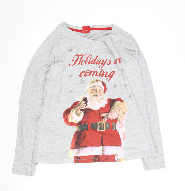 Coca-Cola Women's Grey Christmas Nightshirt Size 12-14
