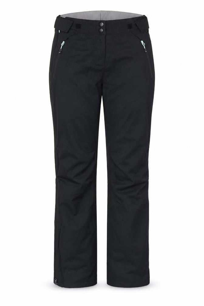 Front view of Decathlon unisex black xs track pants for hiking