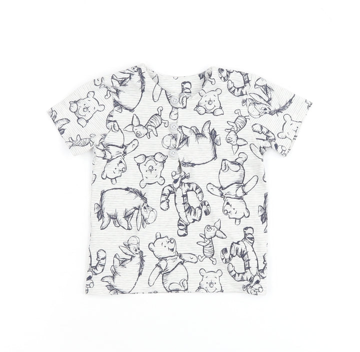 Disney Baby Unisex T-Shirt 3-6 Months White Cartoon