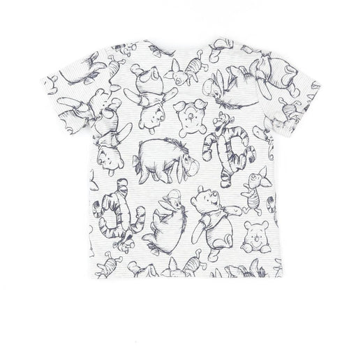 Disney Baby Unisex T-Shirt 3-6 Months White Cartoon