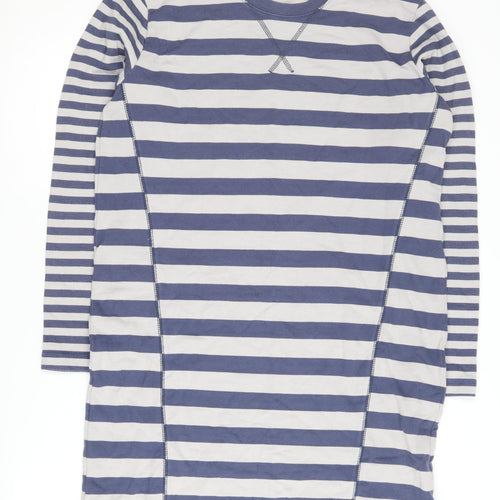 Mamas & Papas Women's Blue Striped T-Shirt Dress Size 12