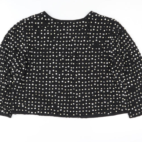Millie Mackintosh Women's Black Beaded Jacket Size 14