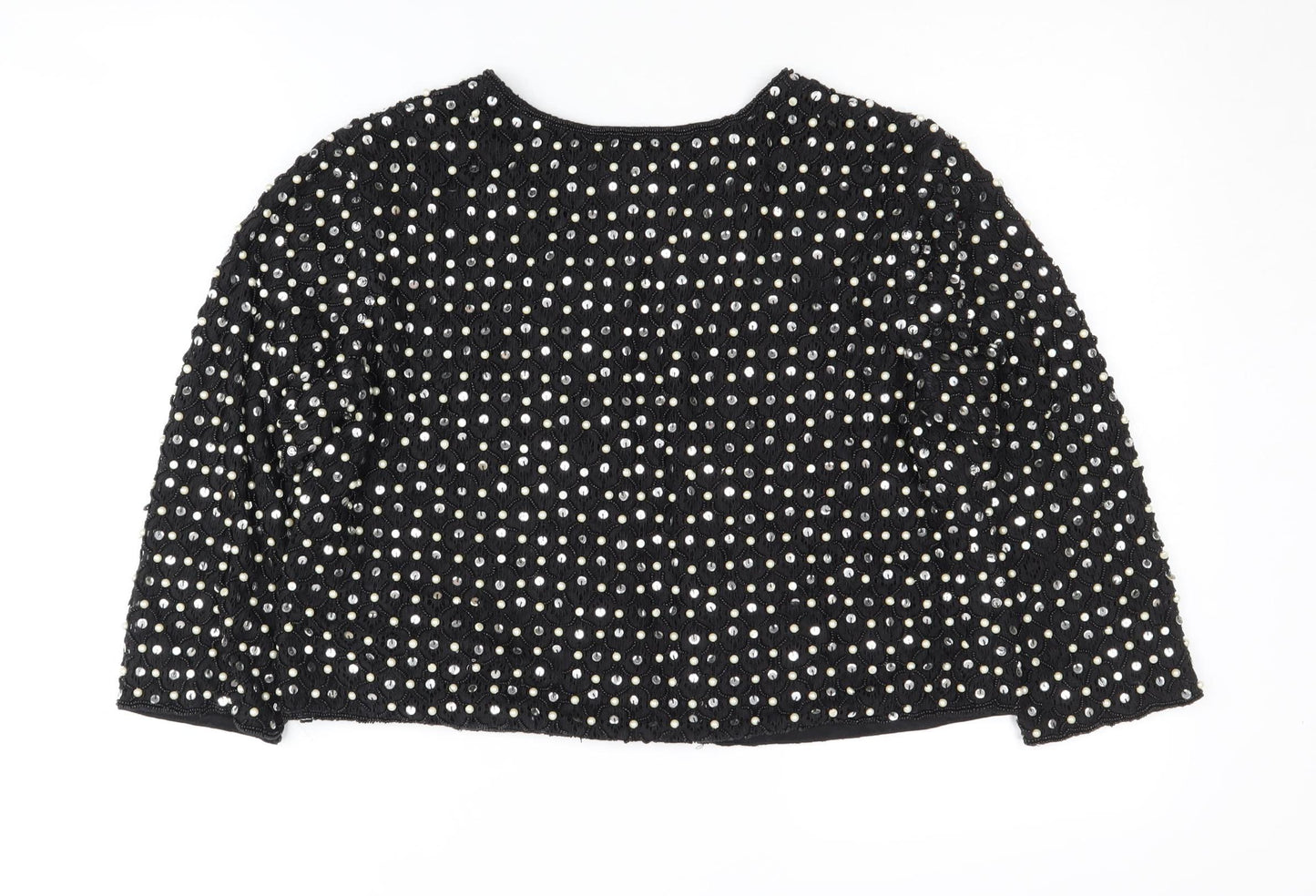 Millie Mackintosh Women's Black Beaded Jacket Size 14