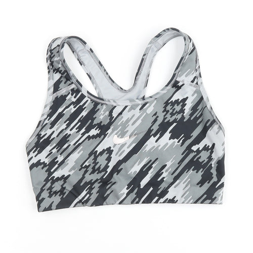 Nike Women's Grey Camouflage Sports Bra, Size S