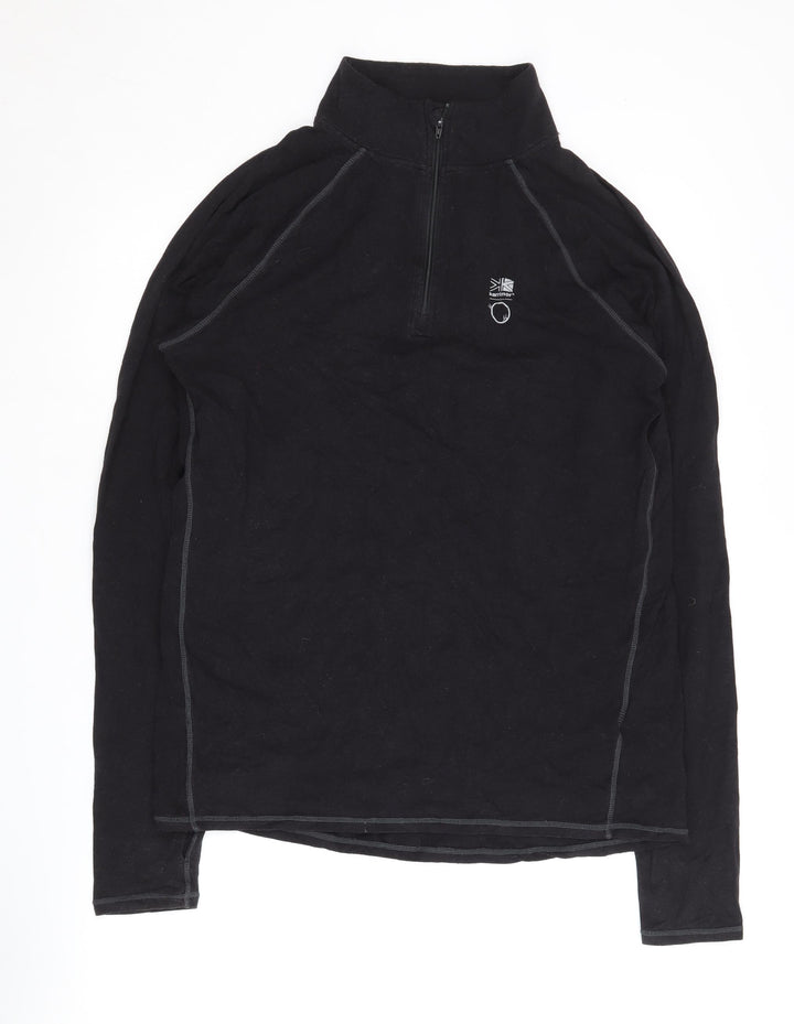 Karrimor Men's Black Track Jacket L, 1/4 Zip, Activewear