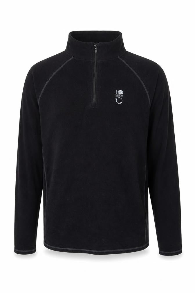 Front view of Karrimor Men's Black Track Jacket L, 1/4 Zip, Activewear