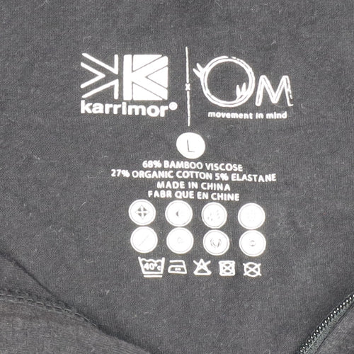 Karrimor Men's Black Track Jacket L, 1/4 Zip, Activewear