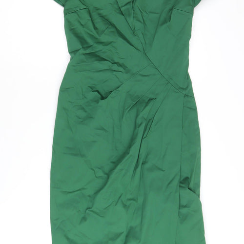 Jasper Conran Women's Green Sheath Dress Size 8