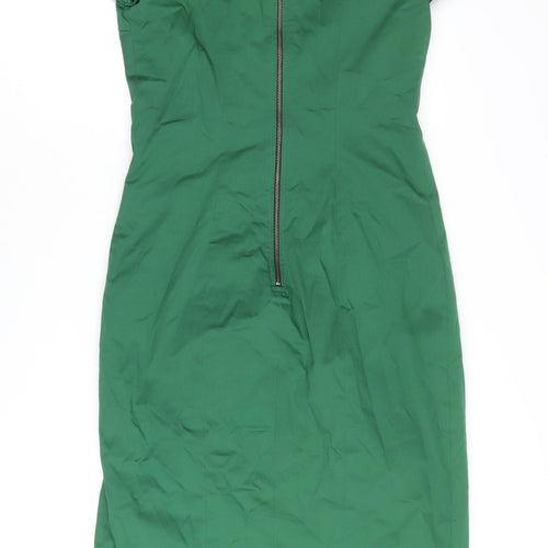 Jasper Conran Women's Green Sheath Dress Size 8