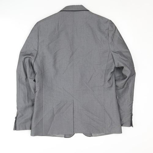 Next Boys Grey Suit Jacket, 12 Years, Formal Gingham
