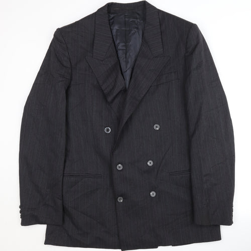 House of Fraser Men's Grey Blazer 42L Striped Formal Jacket