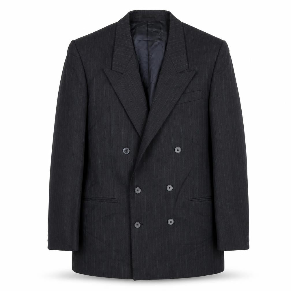 House of Fraser Men's Grey Blazer 42L Striped Formal Jacket