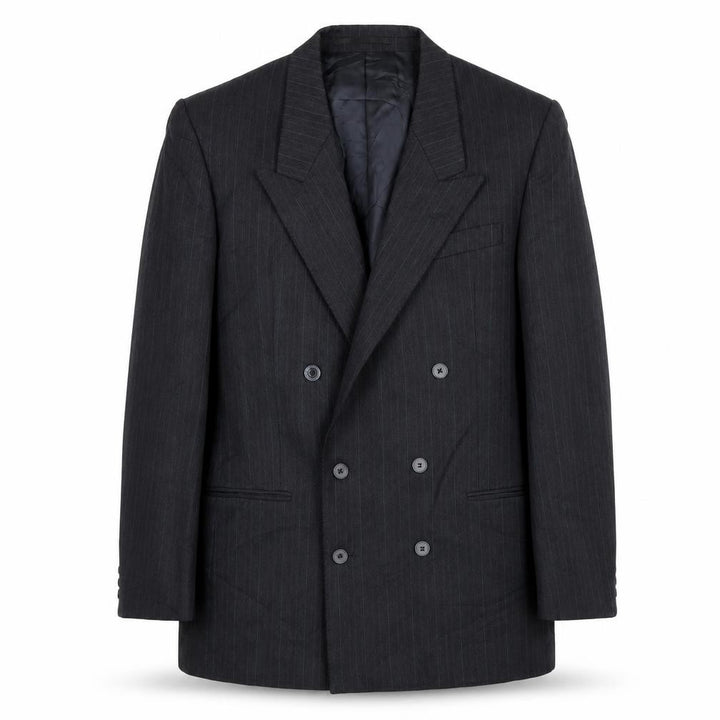 House of Fraser Men's Grey Blazer 42L Striped Formal Jacket