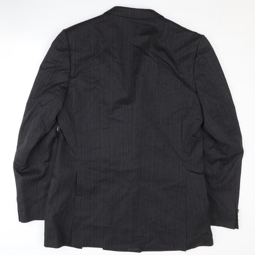 House of Fraser Men's Grey Blazer 42L Striped Formal Jacket