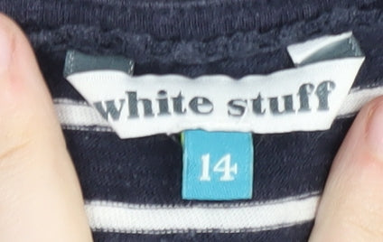 White Stuff Women's Striped Cotton Dress, Size 14