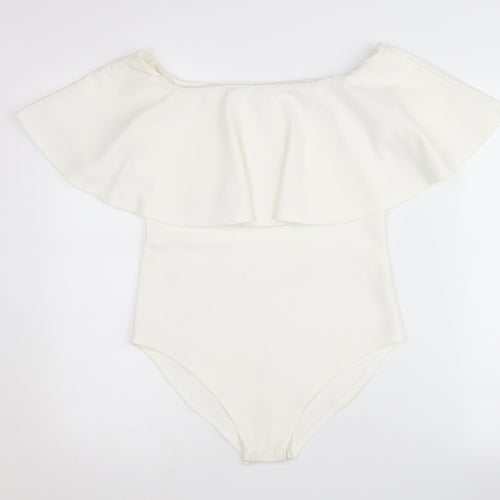 Quiz Women's Ivory Off Shoulder Bodysuit Size 12