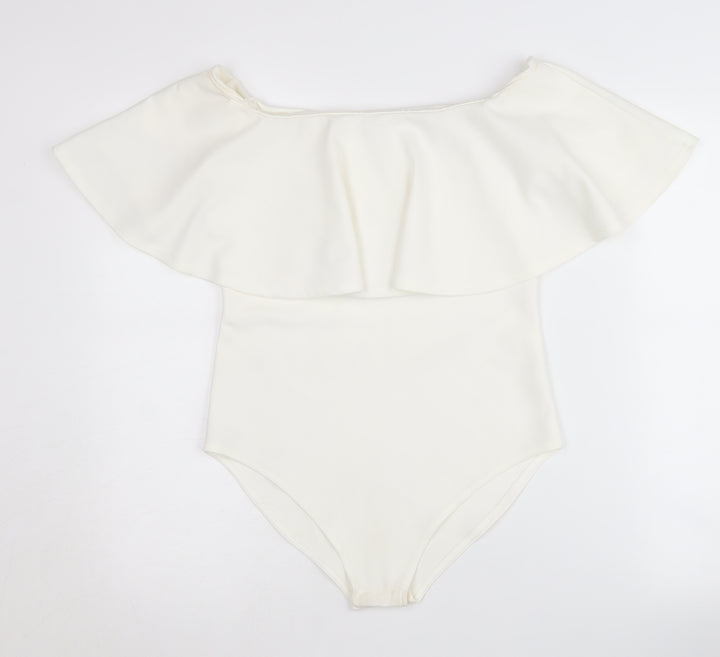 Quiz Women's Ivory Off Shoulder Bodysuit Size 12