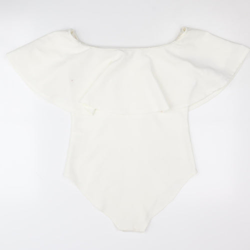 Quiz Women's Ivory Off Shoulder Bodysuit Size 12