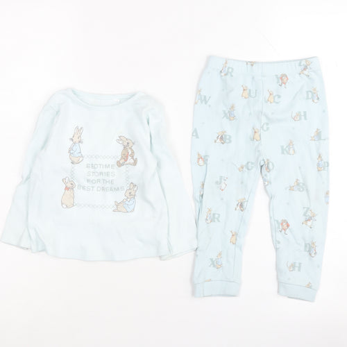 Peter Rabbit Unisex Blue Pyjama Set 12-18 Months - Cotton Comfort
