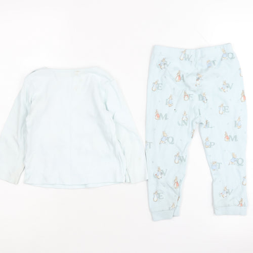 Peter Rabbit Unisex Blue Pyjama Set 12-18 Months - Cotton Comfort
