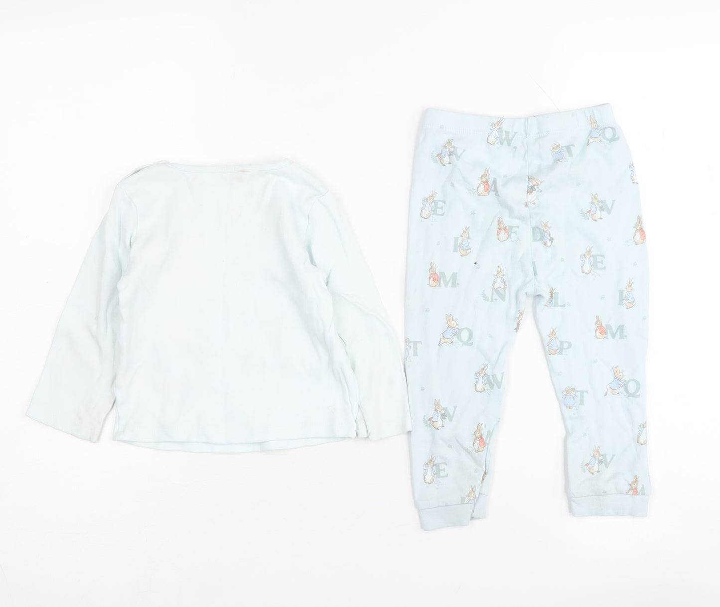 Peter Rabbit Unisex Blue Pyjama Set 12-18 Months - Cotton Comfort
