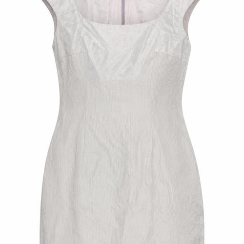 Karen Millen Women Silver Sheath Dress, Size 10