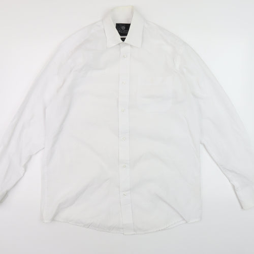 Skopes Men's White Regular Fit Dress Shirt 15.5