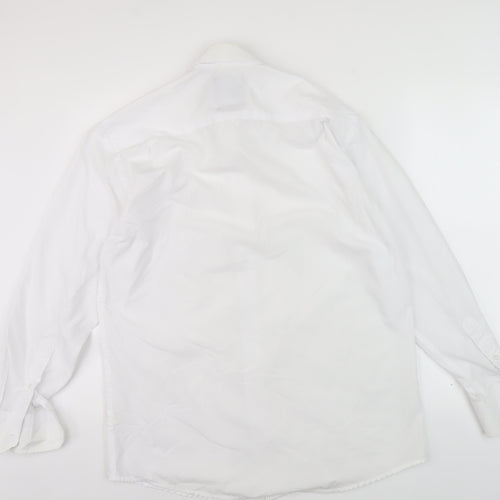 Skopes Men's White Regular Fit Dress Shirt 15.5