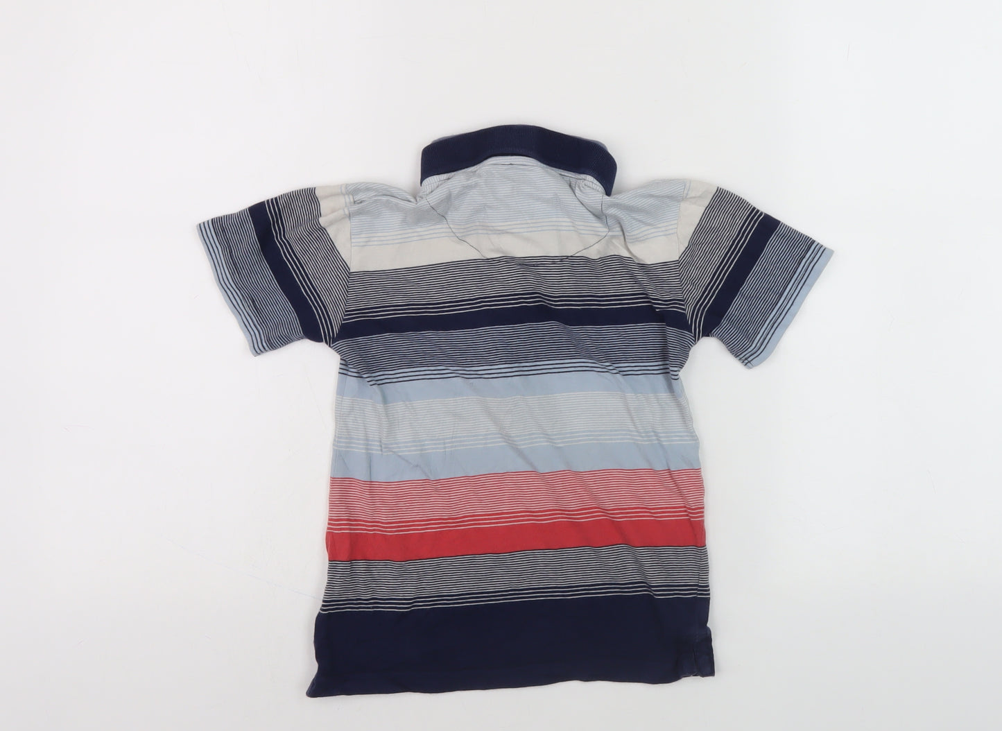 Junior J Boys Blue Striped Polo Shirt, Age 5-6, Casual Style