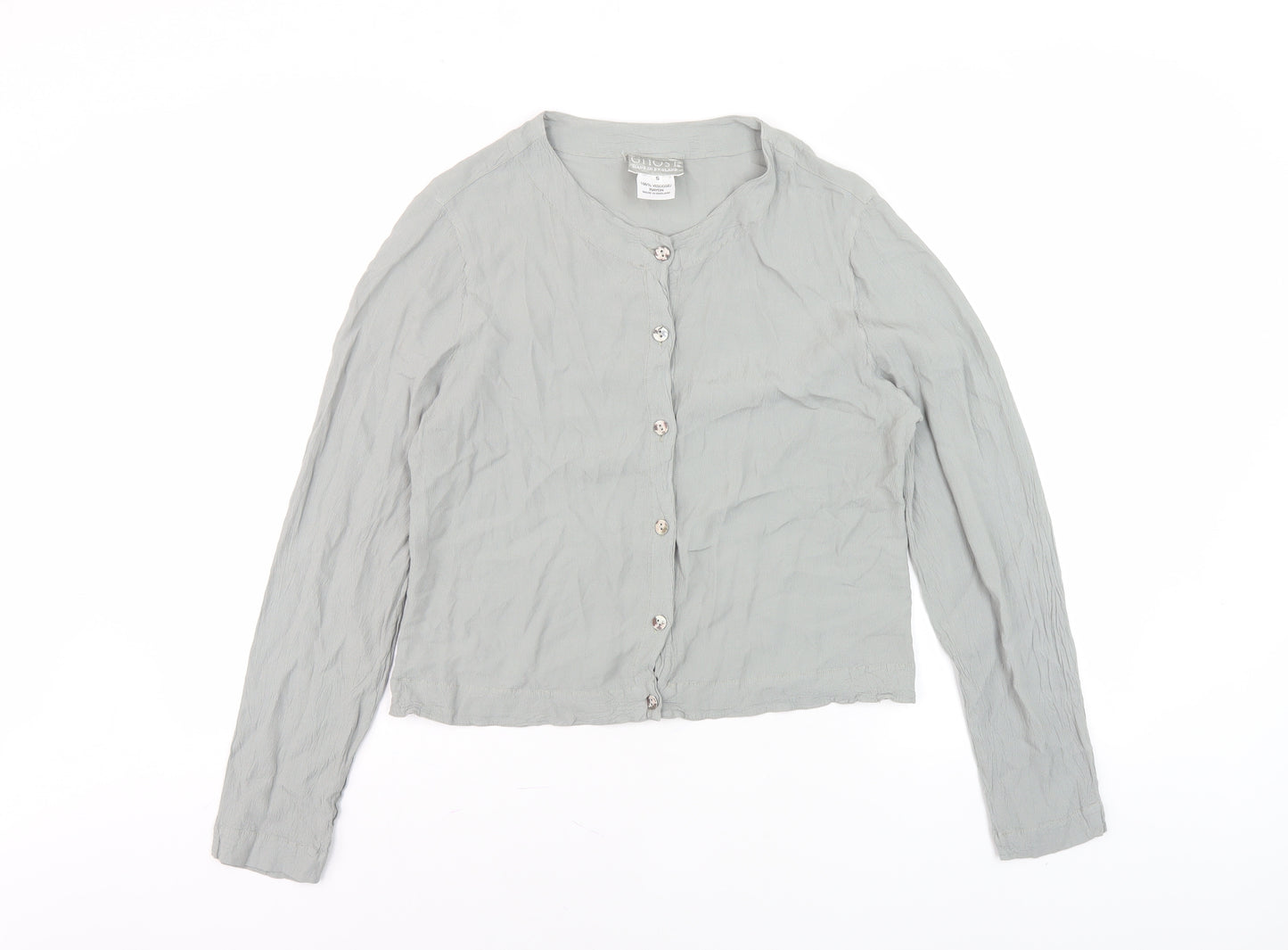 Ghost Women’s Grey Button-Up Long Sleeve Top - Size S